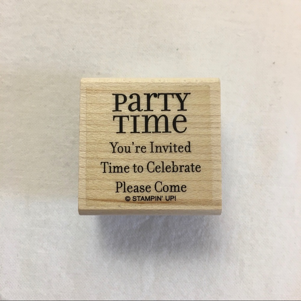Stampin' Up! Wood Mounted Party Invitation Stamp